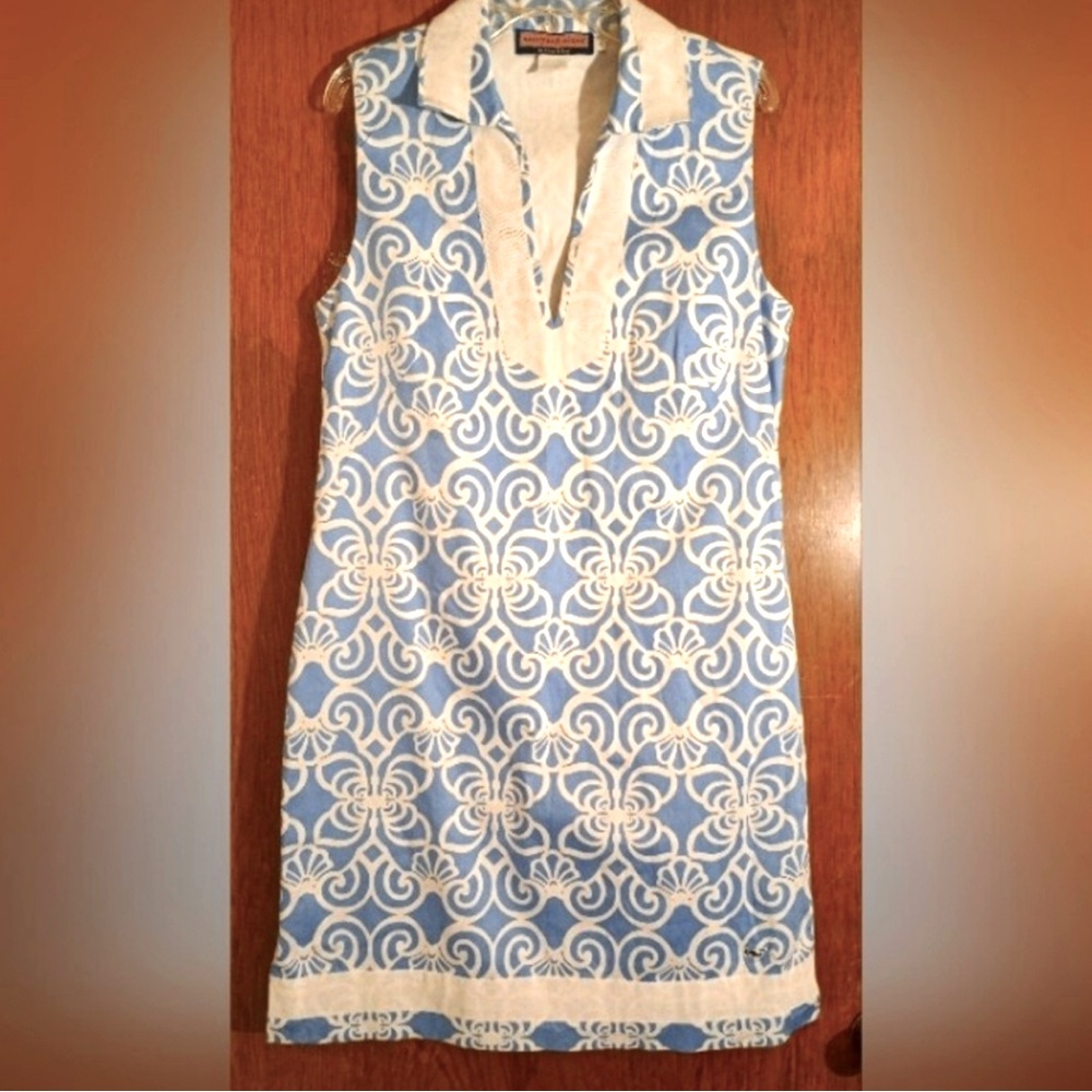 NWOT Vineyard Vines Shell Lattice Print Shift Tunic Dress